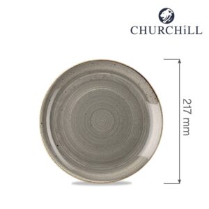 Plytký jedálenský tanier Stonecast Peppercorn Grey, 217 mm, 1 ks