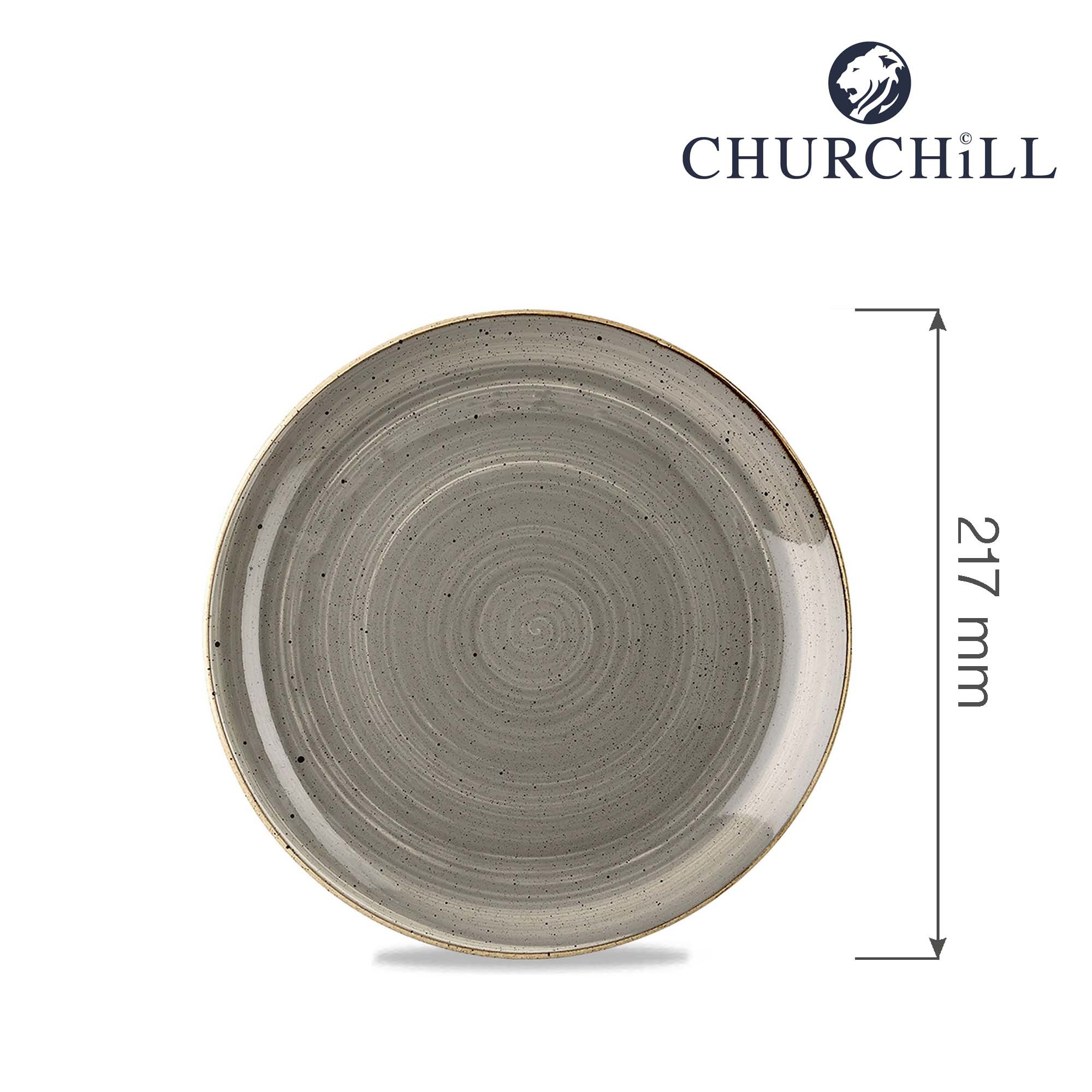 Plytký jedálenský tanier Stonecast Peppercorn Grey, 217 mm, 1 ks