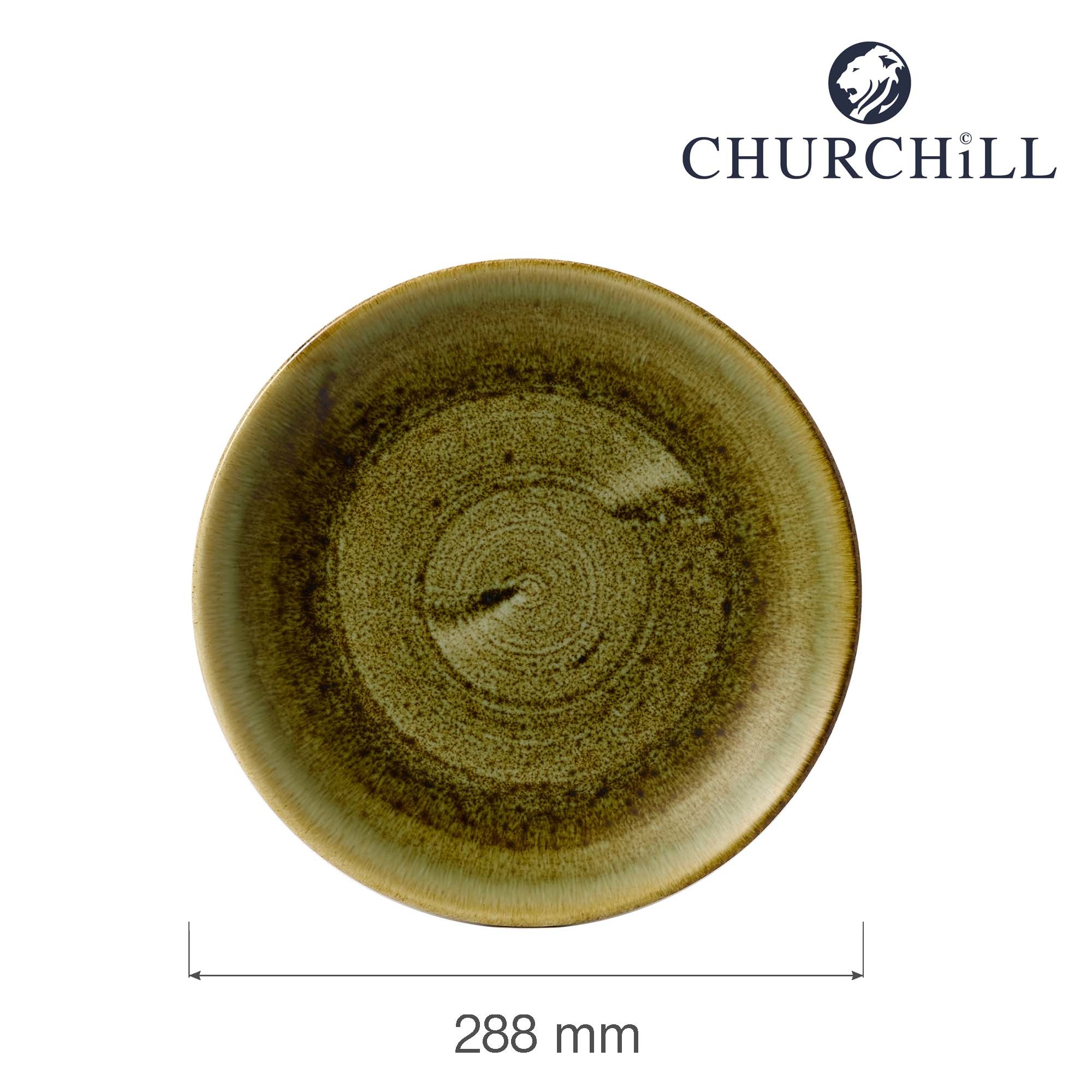 Široký jedálenský tanier Stonecast Plume Green, 288 mm, 1 ks
