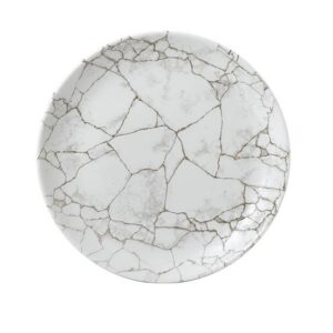 Široký plytký tanier Studio Prints Kintsugi Agate Grey, 288 mm