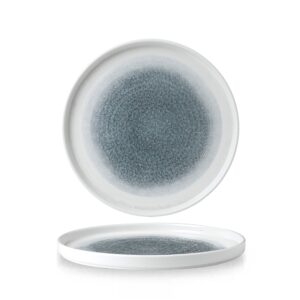 Široký jedálenský tanier s okrajom Raku Topaz Blue, 260 mm, 1 ks