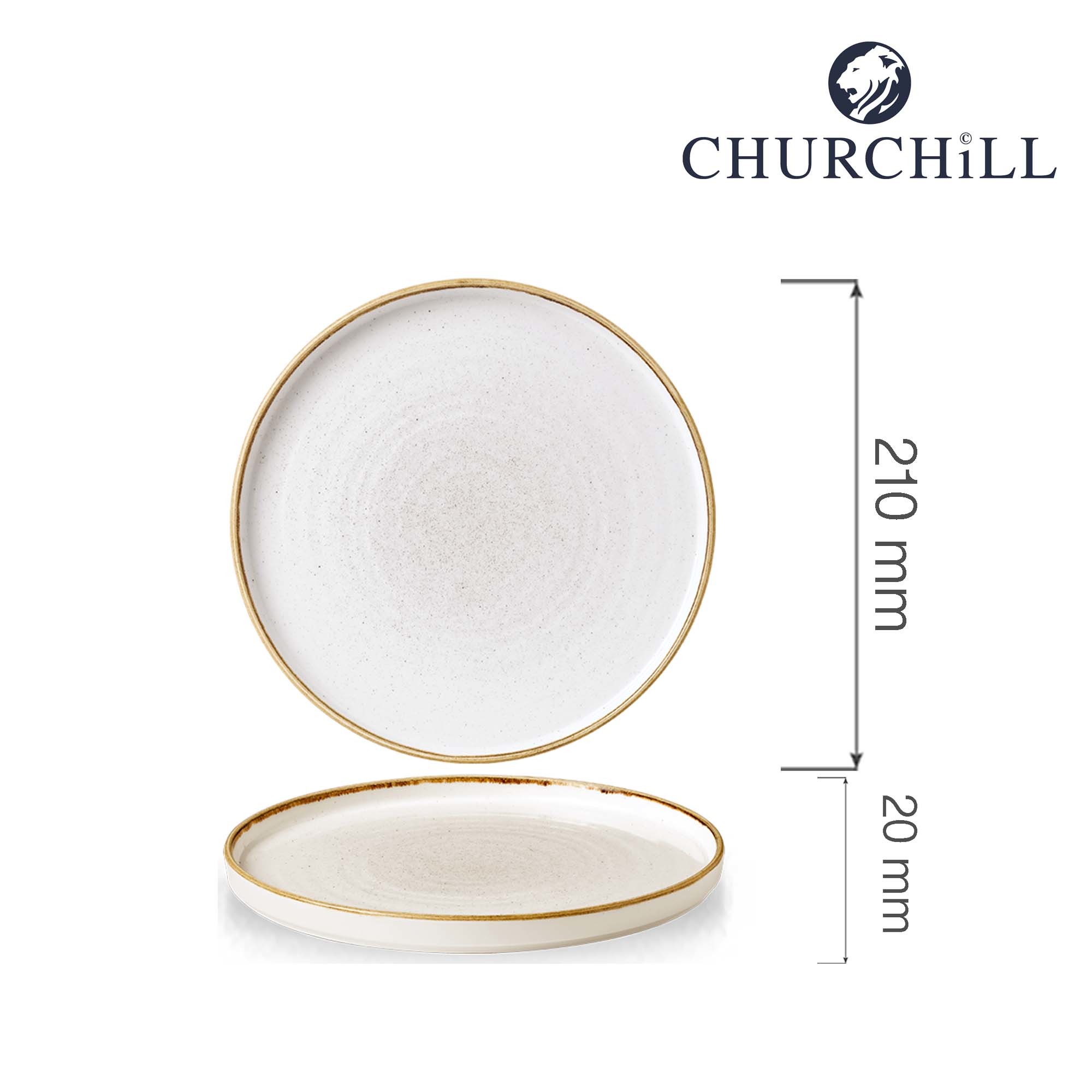 Porcelánový tanier s okrajom Stonecast Barley White, 210 mm, 1 ks