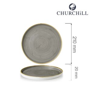 Jedálenský tanier s okrajom Stonecast Peppercorn Grey, 210 mm, 1 ks
