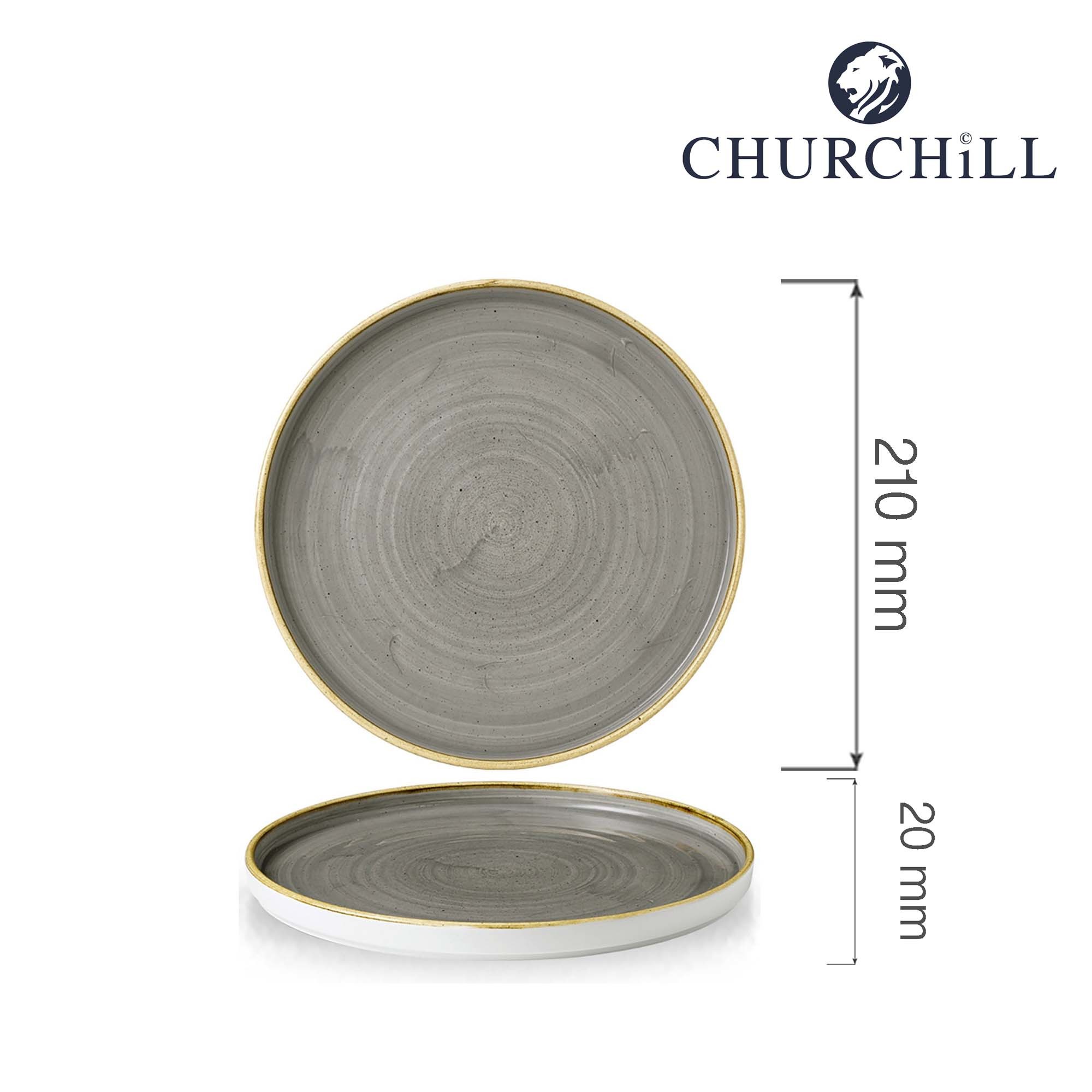 Jedálenský tanier s okrajom Stonecast Peppercorn Grey, 210 mm, 1 ks