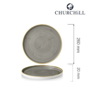 Jedálenský tanier s okrajom Stonecast Peppercorn Grey, 260 mm, 1 ks