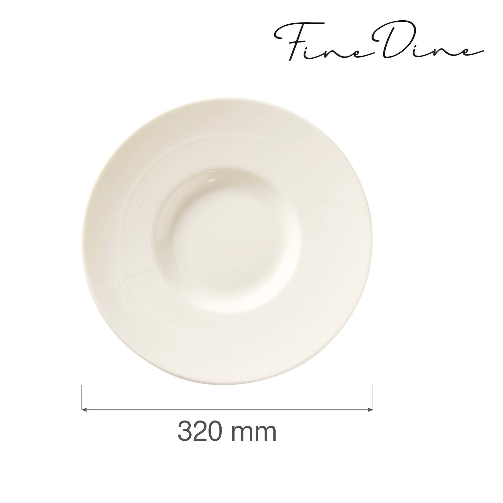 Dizajnový prezentačný tanier Crema — 318 mm