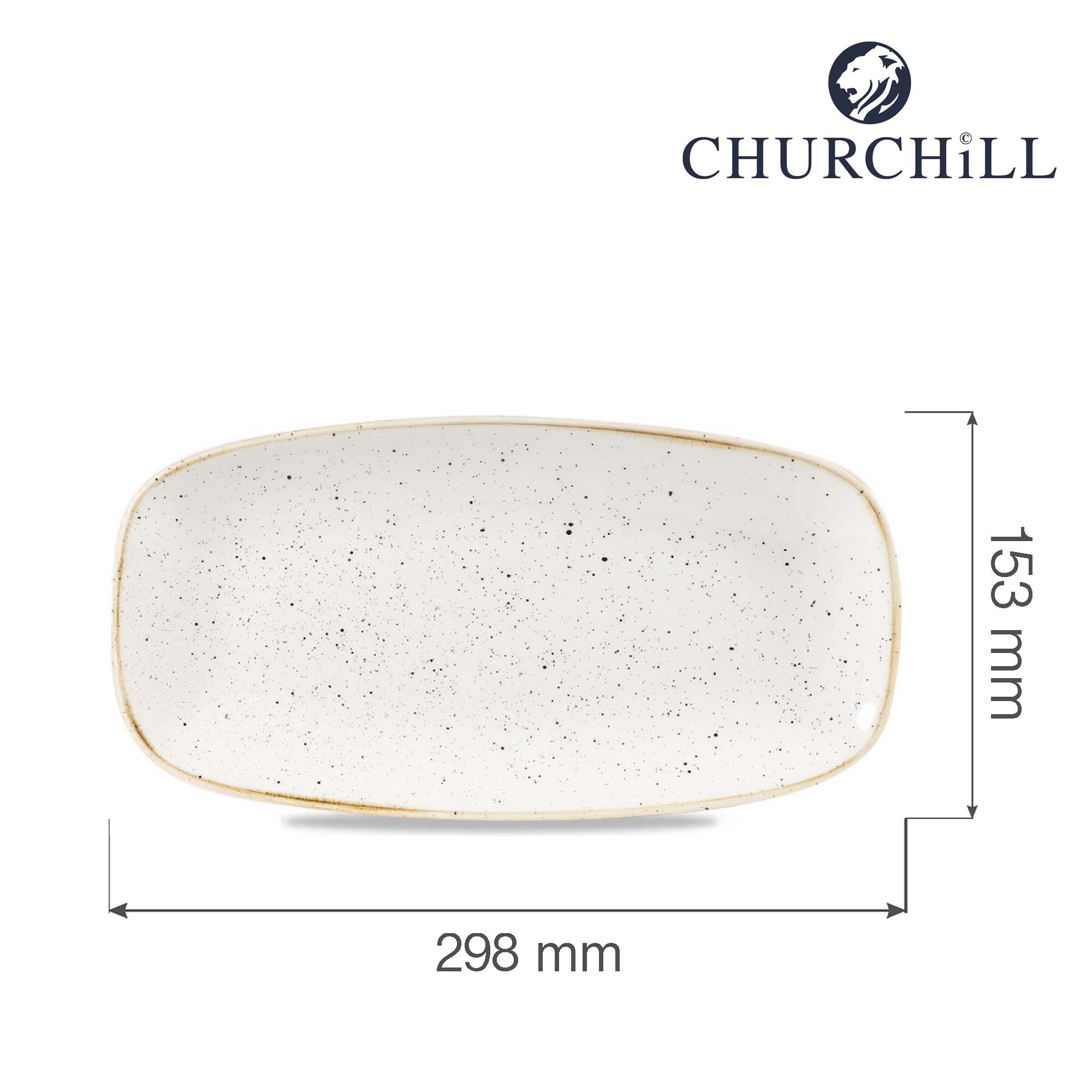 Porcelánový obdĺžnikový tanier Barley White, 298 x 153 mm