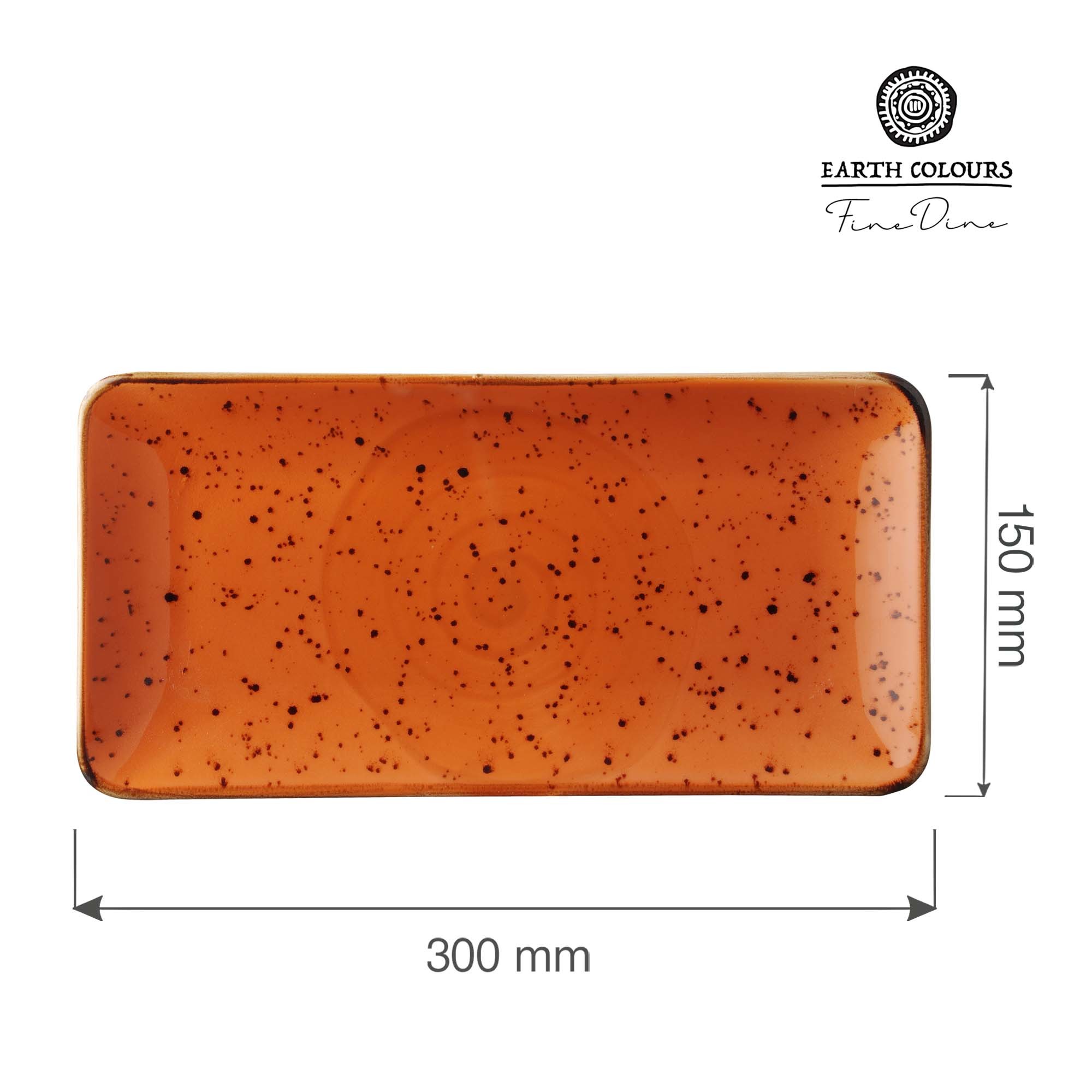 Obdĺžnikový prezentačný tanier Dahlia, 300 x 150 mm, 1 ks