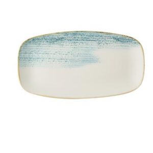 Porcelánový obdĺžnikový tanier Homespun Accents Aquamarine, 298 x 153 mm, 1 ks