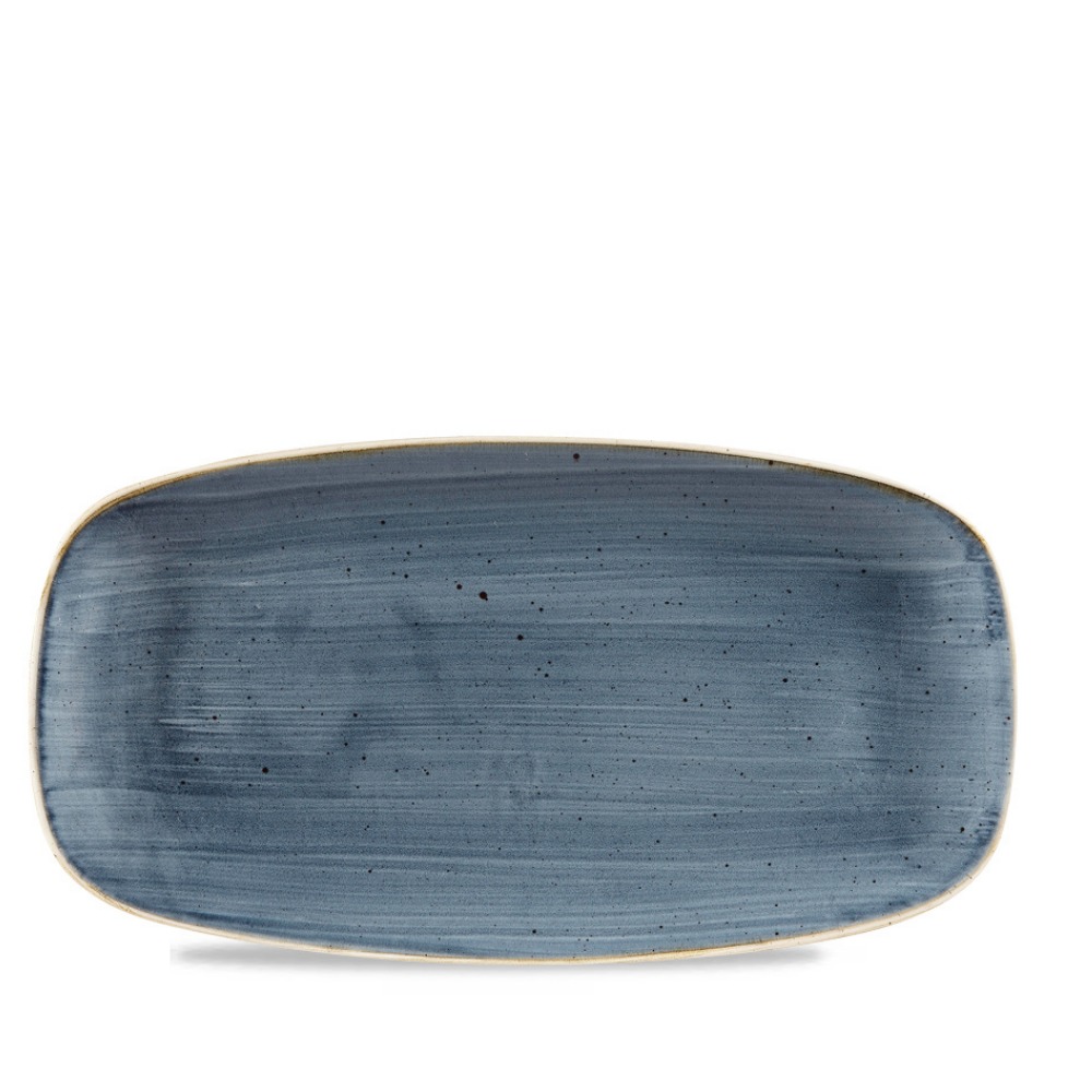 Podlhovastý servírovací tanier Stonecast Blueberry, 298 x 153 mm, 1 ks