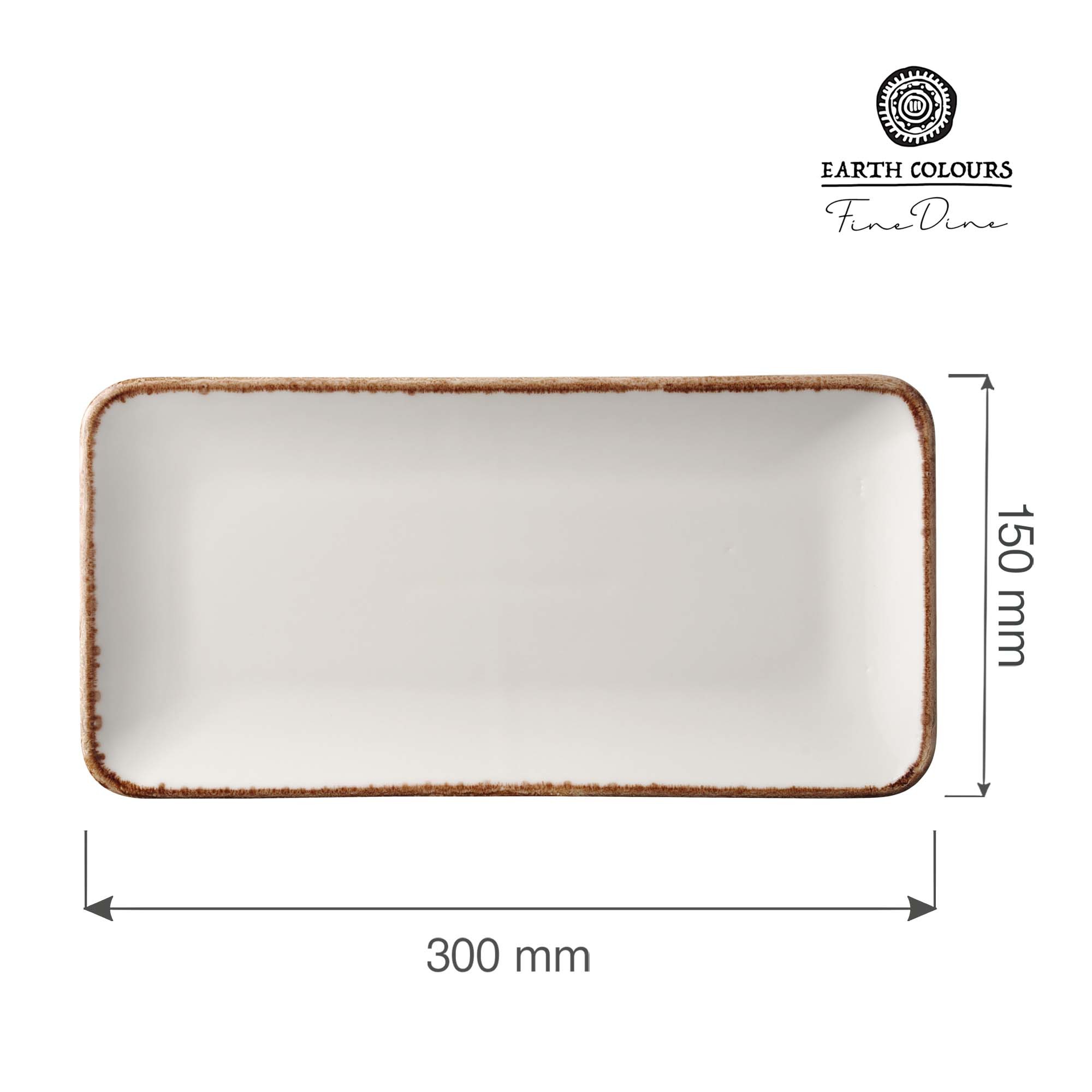 Obdĺžnikový prezentačný tanier Vanilla, 300 x 150 mm, 1 ks