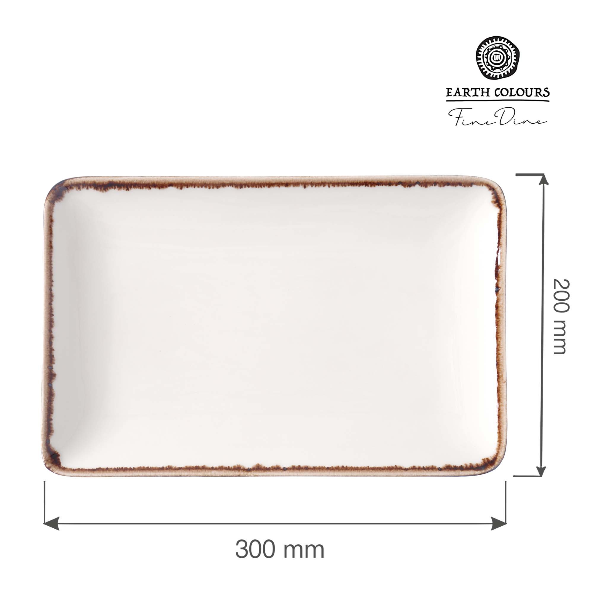 Obdĺžnikový servírovací podnos Vanilla, 300 x 200 mm, 1 ks