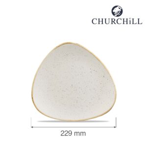 Trojhranný tanier Stonecast Barley White, 229 mm, 1 ks