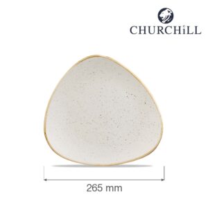 Trojhranný tanier Stonecast Barley White, 265 mm, 1 ks