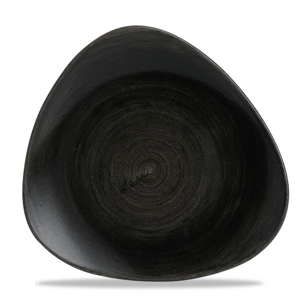 Trojhranný dezertný tanier Stonecast Patina Iron Black, 229 mm, 1 ks