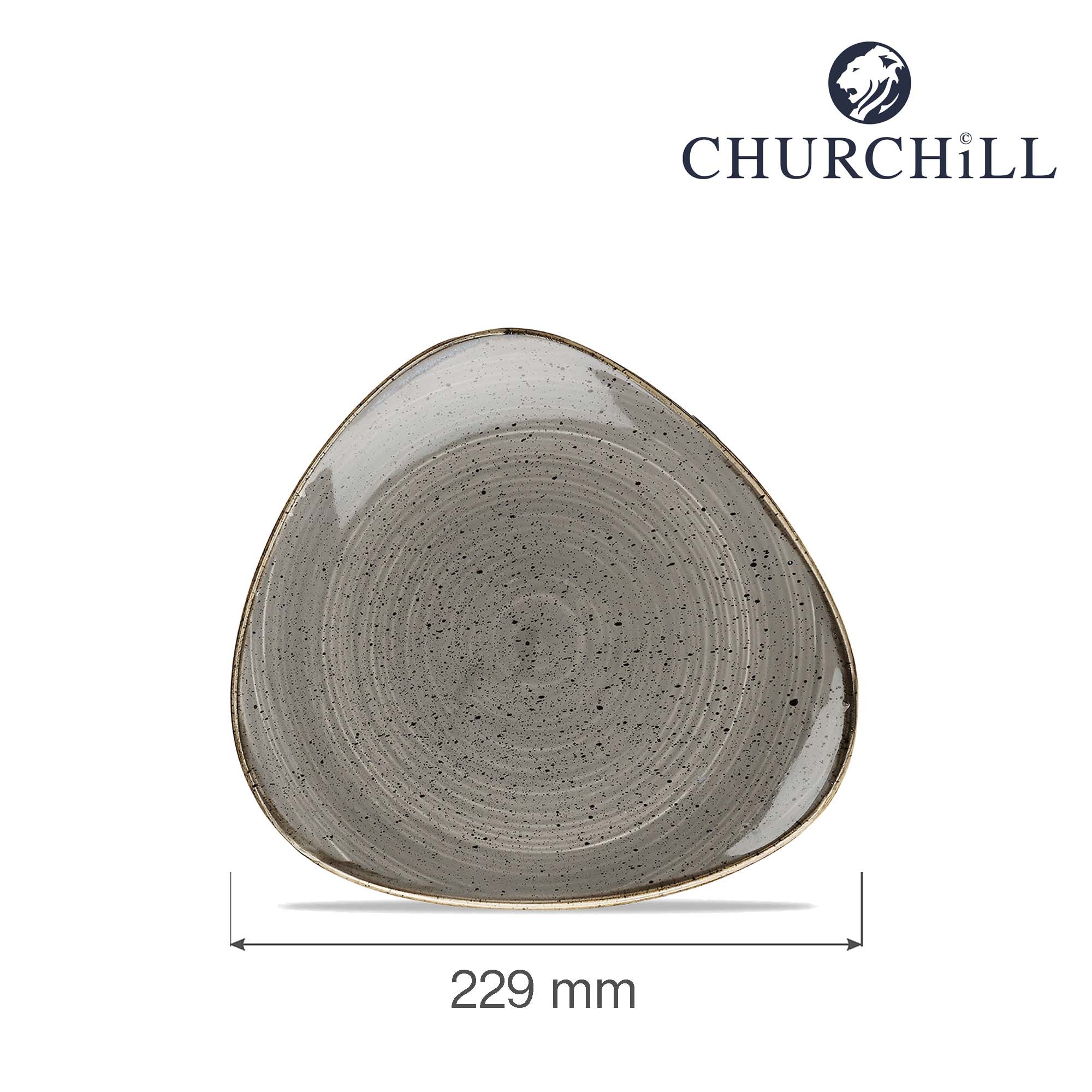 Trojhranný tanier Stonecast Peppercorn Grey, 229 mm, 1 ks