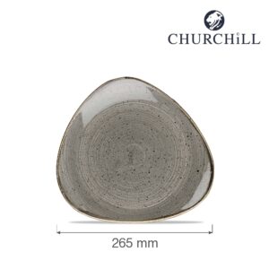 Trojhranný tanier Stonecast Peppercorn Grey, 265 mm, 1 ks