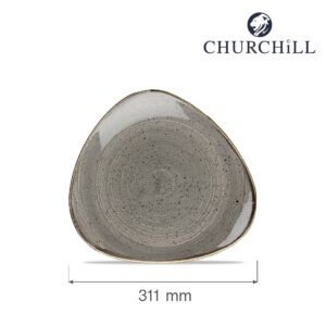 Trojhranný tanier Stonecast Peppercorn Grey, 311 mm, 1 ks