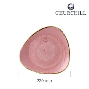 Trojhranný tanier Stonecast Petal Pink, 229 mm, 1 ks