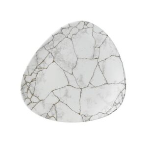 Trojhranný dezertný tanier Studio Prints Kintsugi Agate Grey, 229 mm, 1 ks