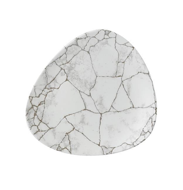 Trojhranný dezertný tanier Studio Prints Kintsugi Agate Grey, 229 mm, 1 ks