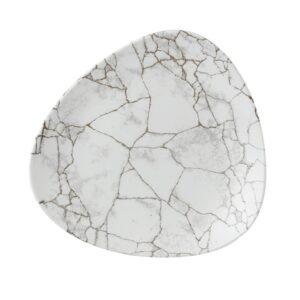 Trojhranný obedový tanier Studio Prints Kintsugi Agate Grey, 265 mm