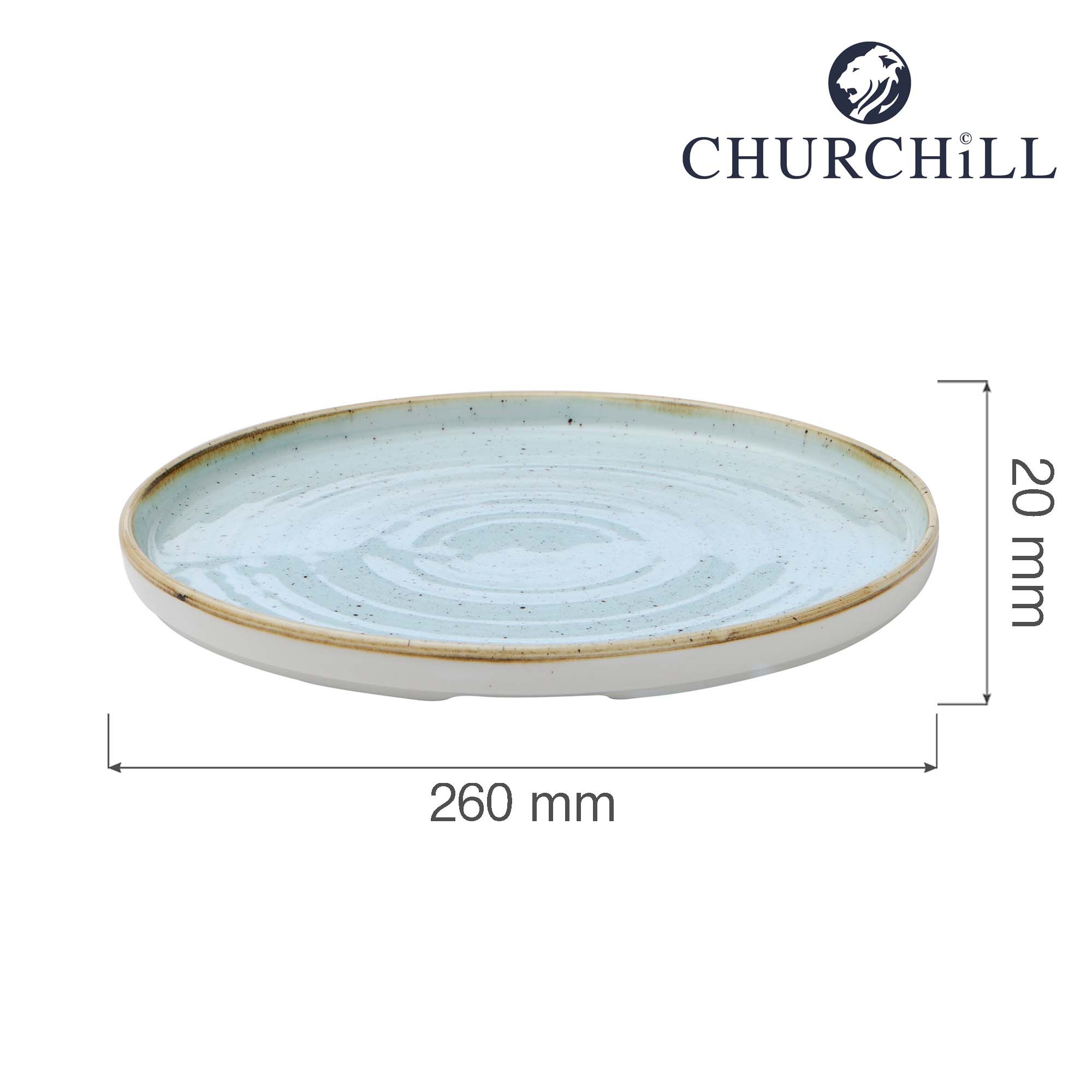 Porcelánový tanier s vysokým okrajom Duck Egg, 260 mm, 1 ks