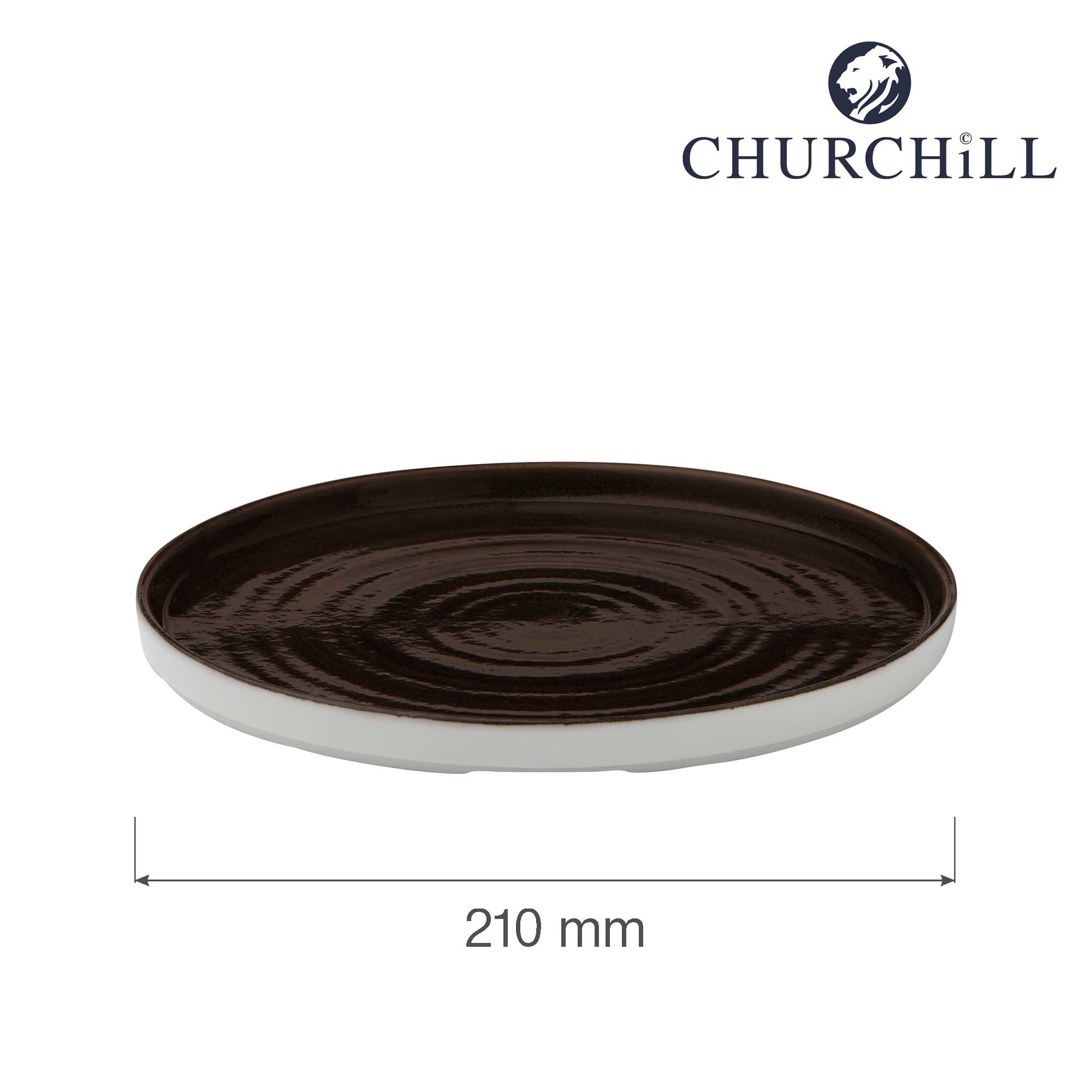 Porcelánový tanier s vysokým okrajom Patina Iron Black, 210 mm, 1 ks