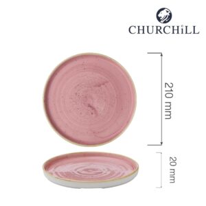 Porcelánový tanier s vysokým okrajom Petal Pink, 210 mm, 1 ks