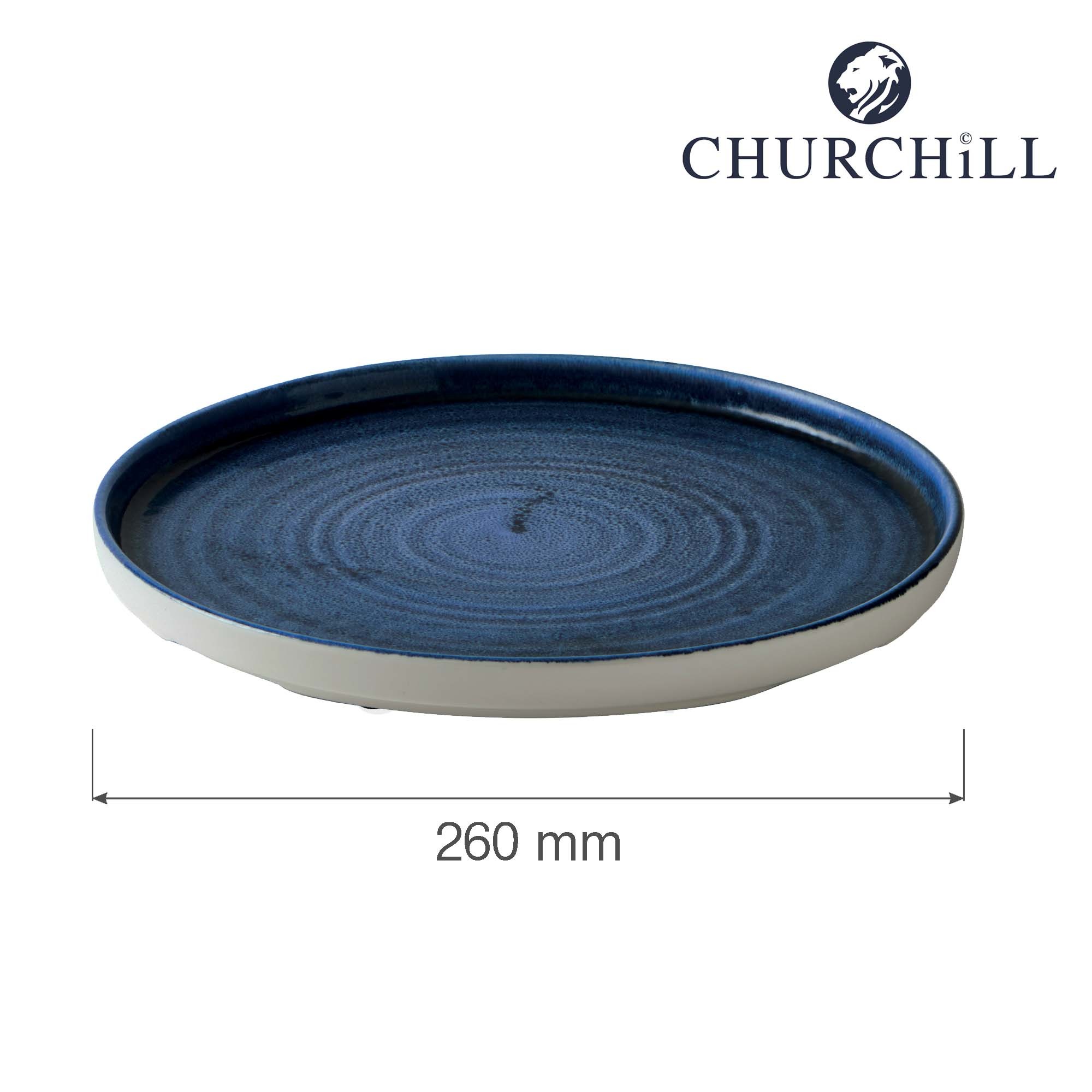 Porcelánový tanier s vysokým okrajom Plume Ultramarine, 260 mm, 1 ks