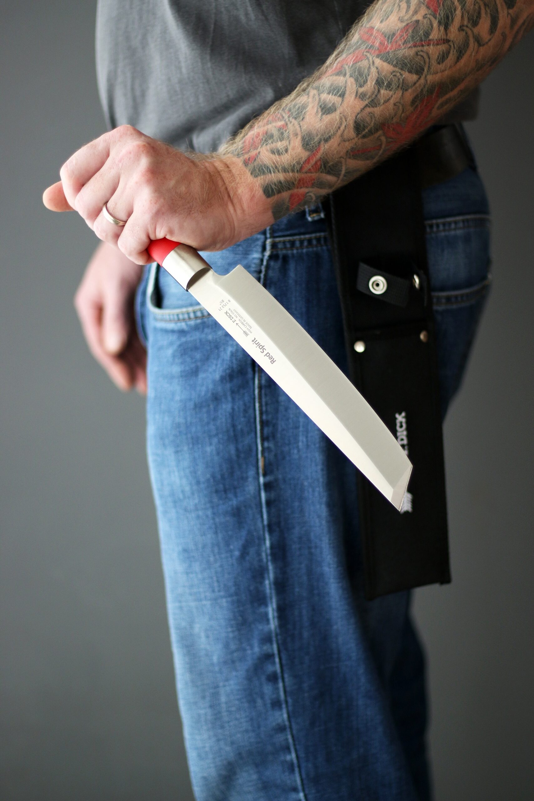 Japonský kovaný kuchársky nôž — Tanto, séria RED SPIRIT, dĺžka 21 cm – Obrázok 3