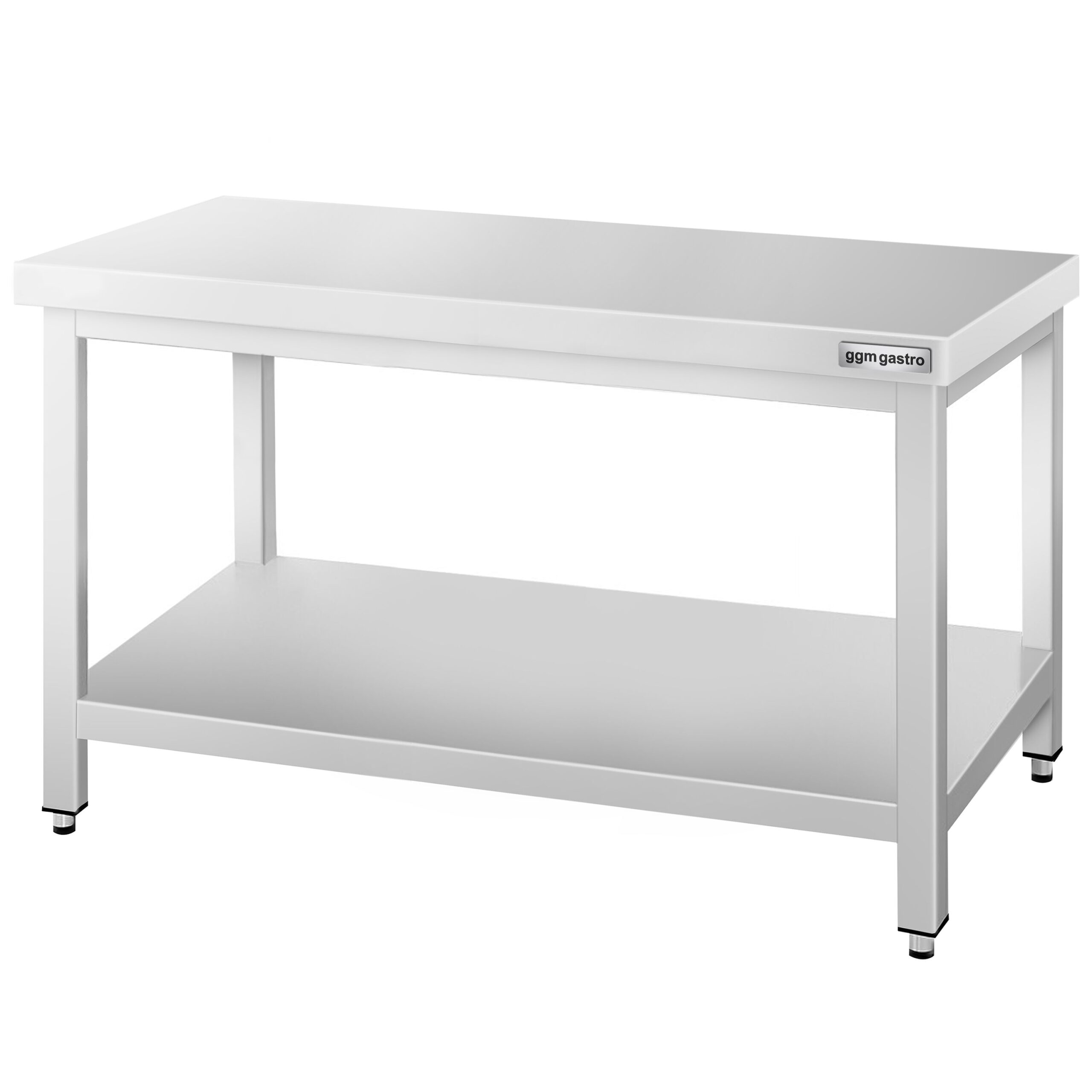 Nerezový podpultový stôl – so základnou policou, rozmer 2000 x 600 mm – Obrázok 2