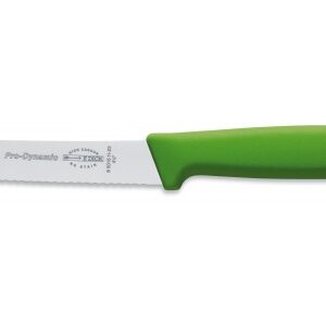 Vlnitý viacúčelový nôž – zelená rukoväť, 11 cm