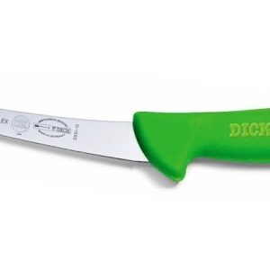 Vykosťovací nôž Dick — zahnutá čepeľ, ohybný, zelená rukoväť, 13 cm