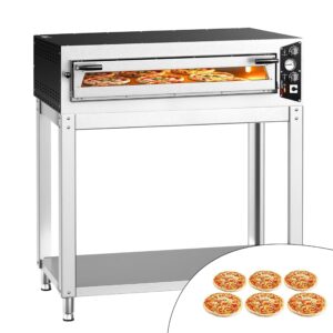Manuálna pec na pizzu – 6x 35 cm, široká, elektrická, vrátane podstavca
