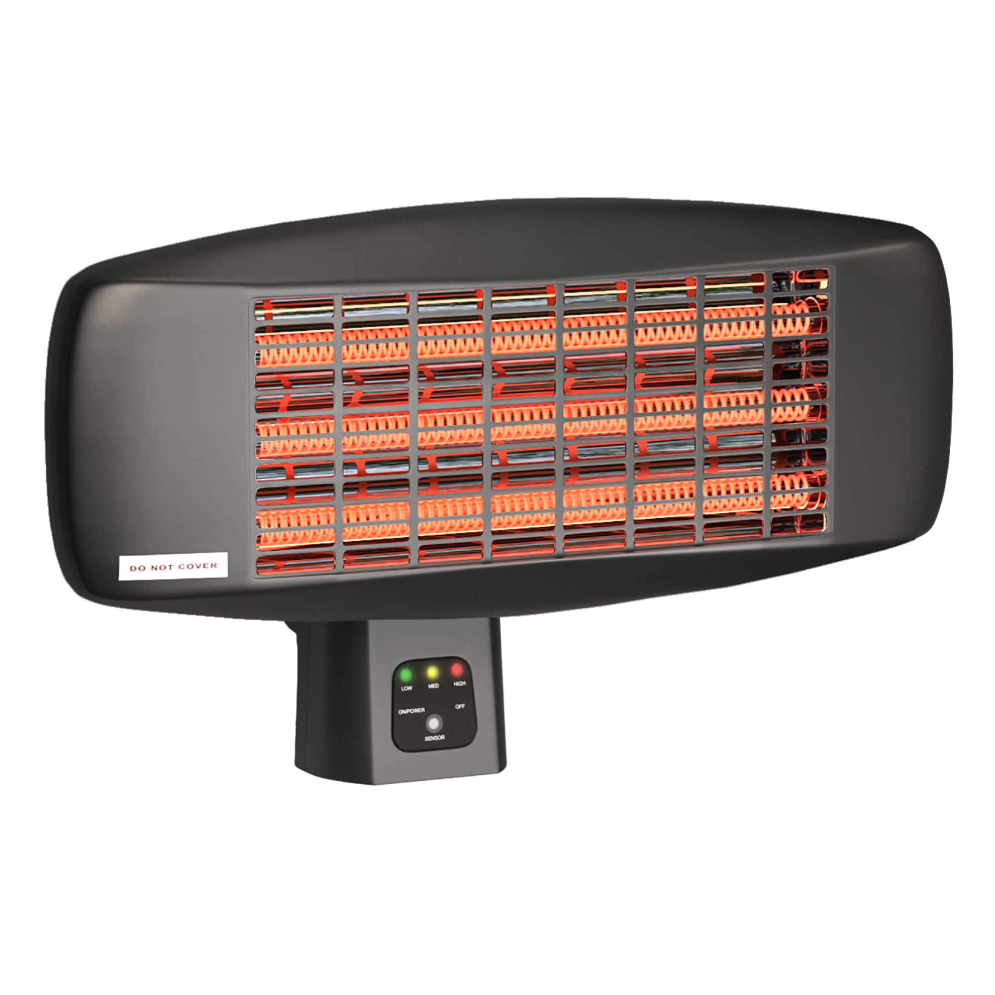 Elektrický nástenný ohrievač – XAVIER, čierny, výkon 2000 W, 3 nastavenia teploty – Obrázok 2