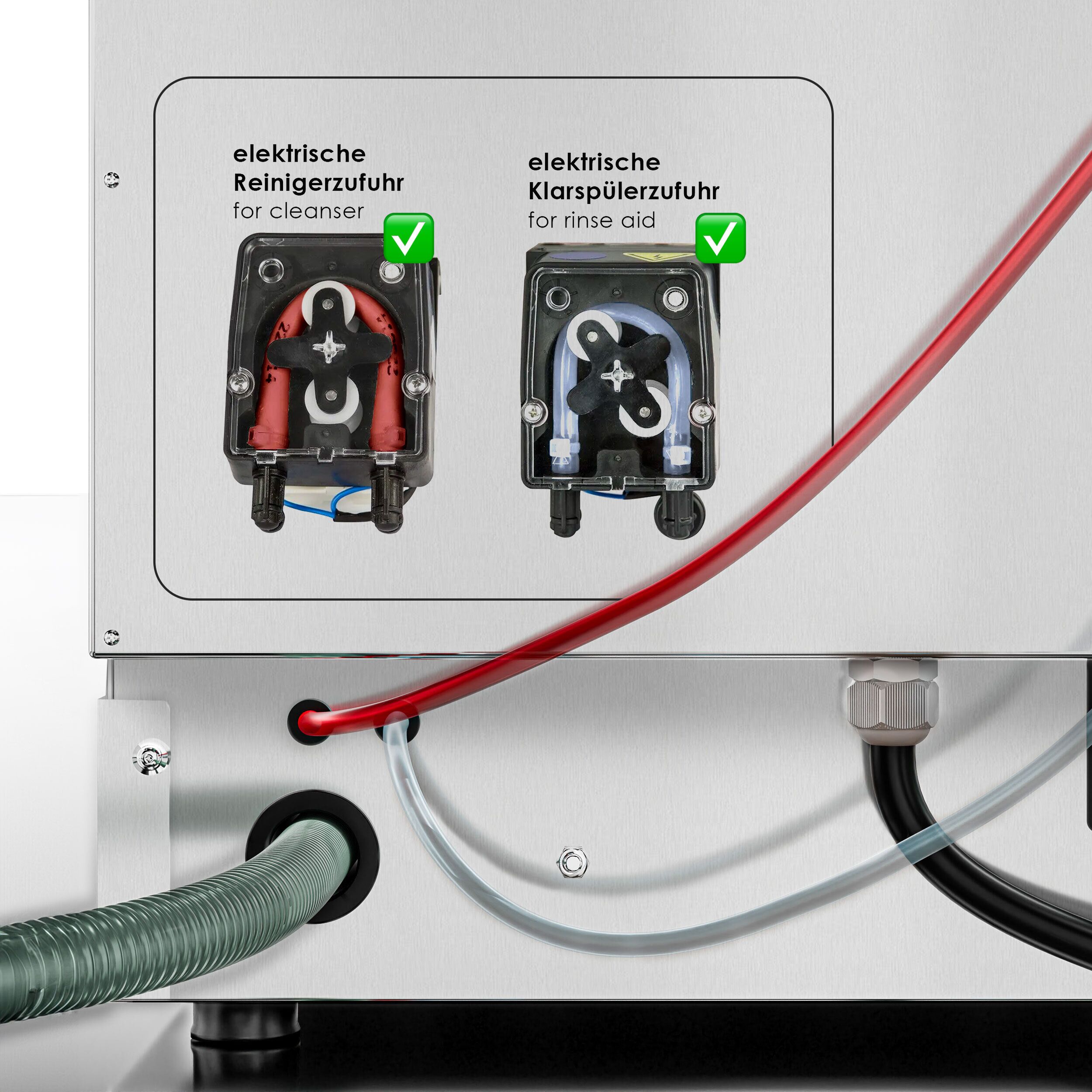Digitálna umývačka – riadu, dvojstenná, 11,35 kW, s čerpadlom čistiaceho a leštidla – Obrázok 12
