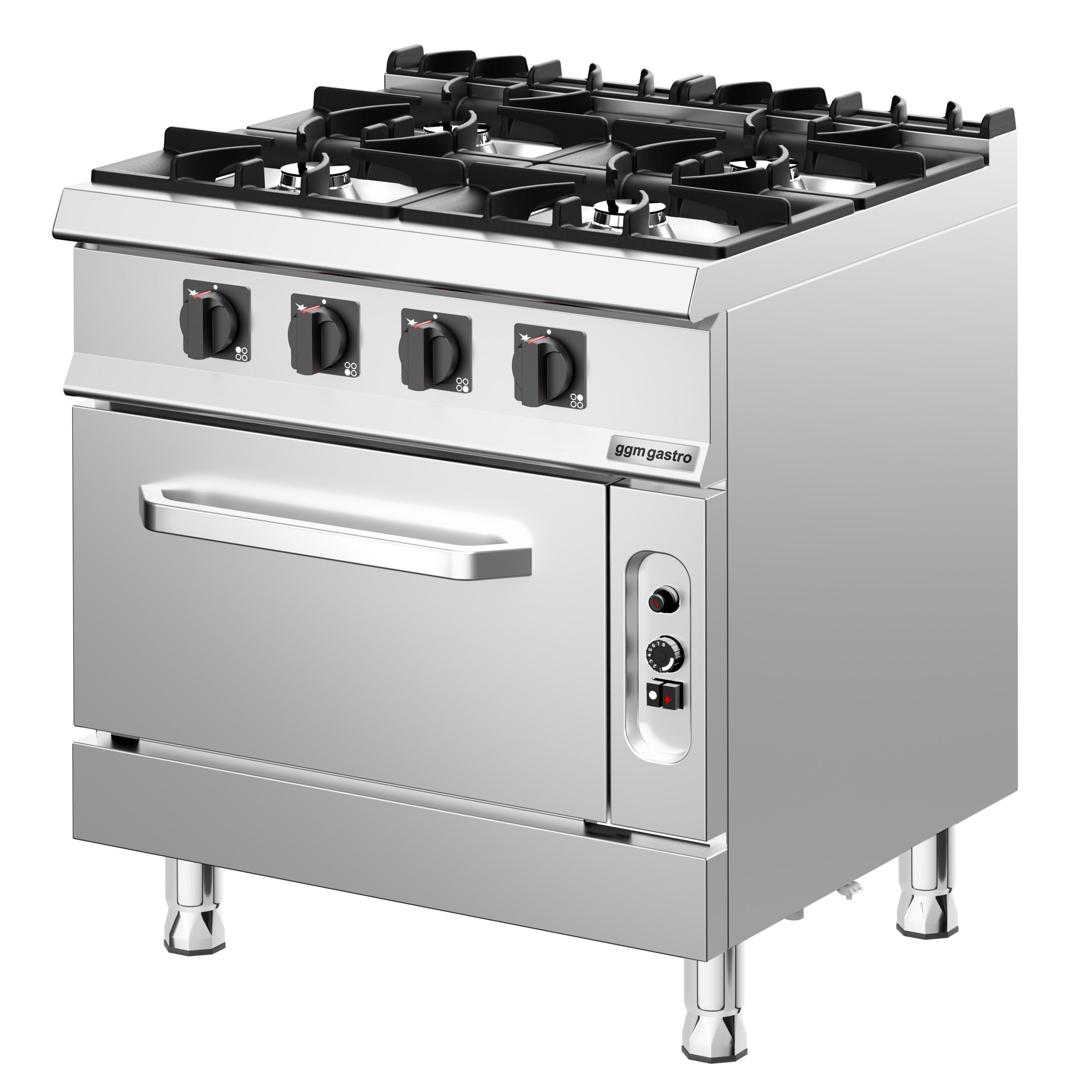 Štvorhorákový plynový sporák – 32 kW, statická plynová rúra 6 kW – Obrázok 2