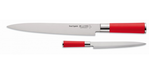 Japonský kovaný kuchársky nôž — Yanagiba, séria RED SPIRIT, dĺžka 24 cm